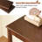 Solid Wood Desk With Drawers - 39 X 16 Inch Vintage Narrow Desks, Mid Century Modern Desks, Rubber Wood Study Table, Small Writing Desk For Bedroom|small Spaces - Walnut Color-129456586-123819954