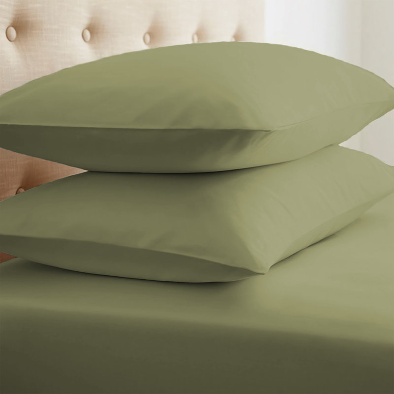 Premium Double-Brushed Pillow Case Set, Sage, Standard