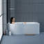 Baignoire en acrylique avec écran en verre courbé pour un usage domestique-138213079