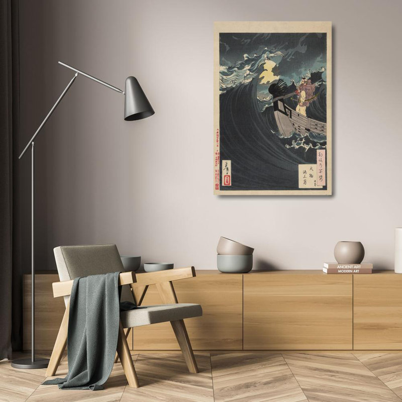 «Daimotsu Kaijo No Tsuki» par Tsukioka Yoshitoshi - Art mural sur toile tendue avec châssis, H 24 po x l 17 po