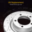 Rear Brake Rotors Drilled Slotted Performance Disc Anti-Rust