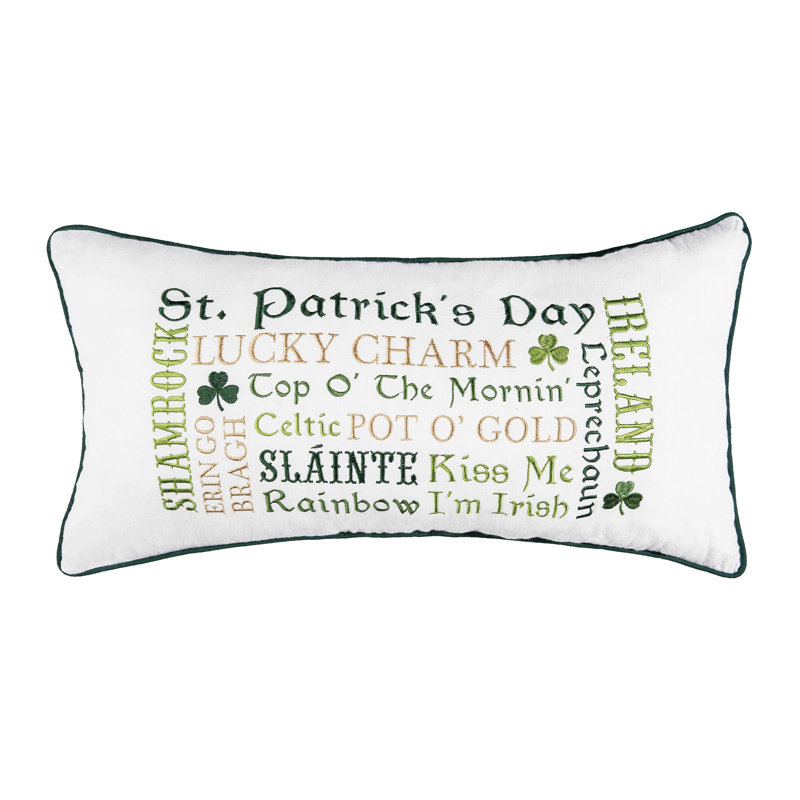  Coussin décoratif brodé Irish Font