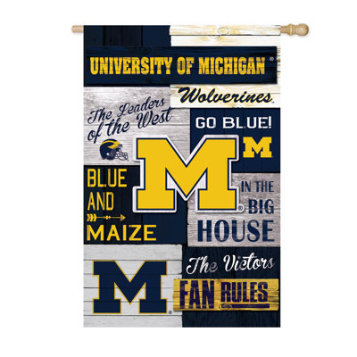 Double Sided 44'' H x 28'' W Linen House Flag