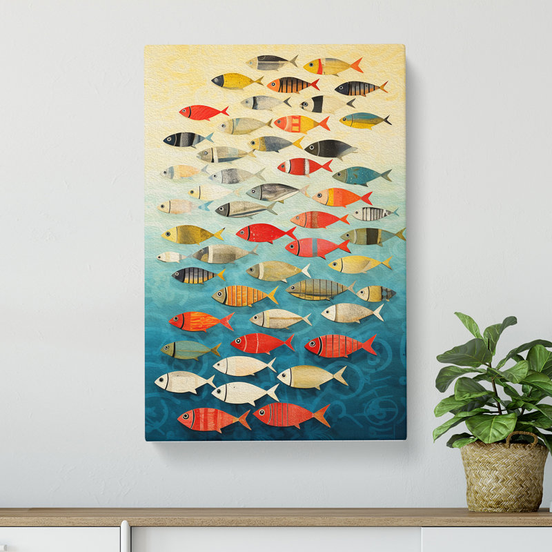 Fish Colour Field - No Frame Print, 50cm H x 35cm W x 3cm D