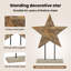 vidaXL Christmas Star Brown Solid Teak Wood-121073142