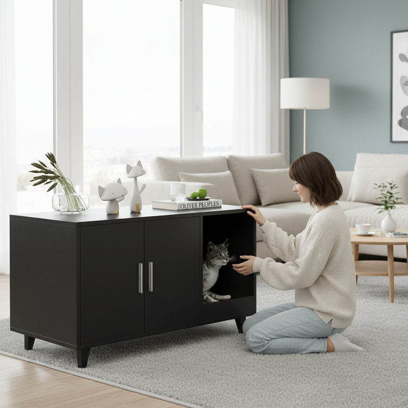 Meuble de litière pour chat Stary