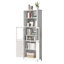 Grande armoire de rangement avec tablettes et portes pour la salle de bain, la cuisine et le salon, panneau de fibres à densité moyenne