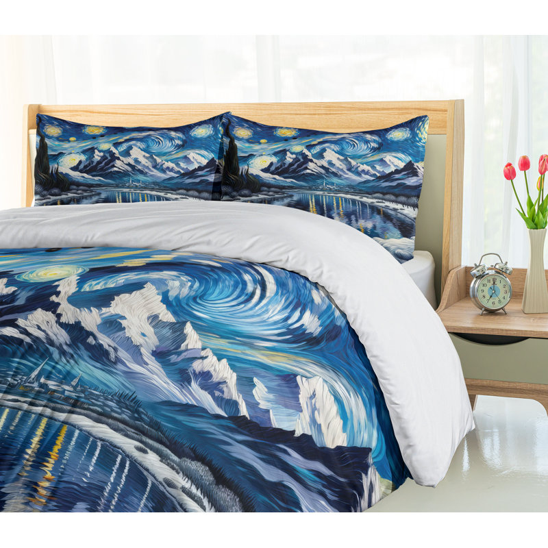 Painting Art Duvet Cover, California King Duvet Cover + 2 Standard Shams