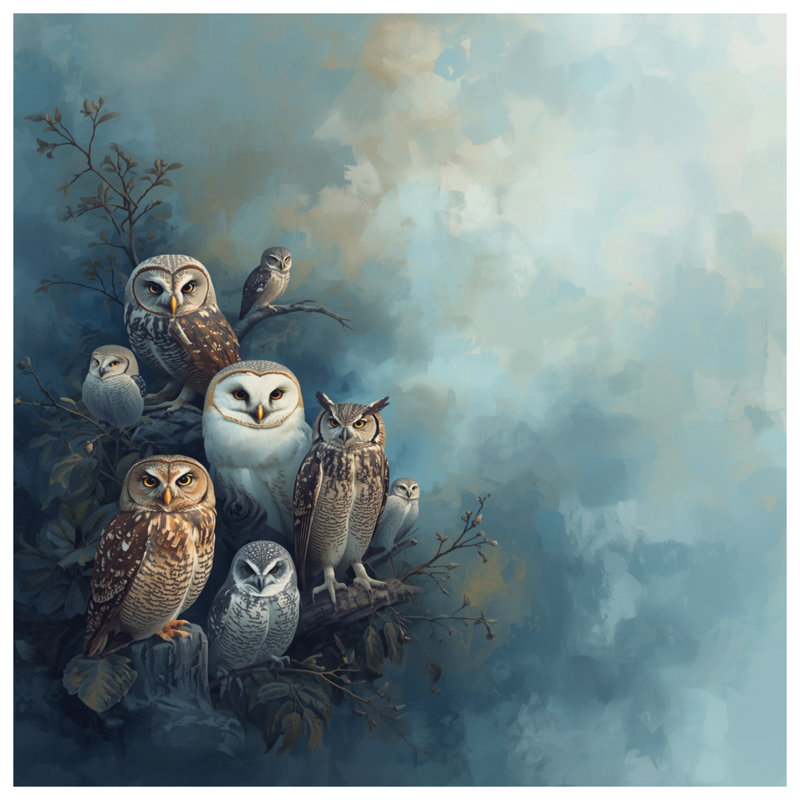 Tapis de bain Group Of Owls, 34 po L x 21 po L