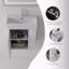 Ensemble de meuble-lavabo mural flottant 21,6 po avec armoire en contreplaqué mural avec lavabo en céramique et portes à fermeture en douceur pour petites salles de bain, blanc-1485575179