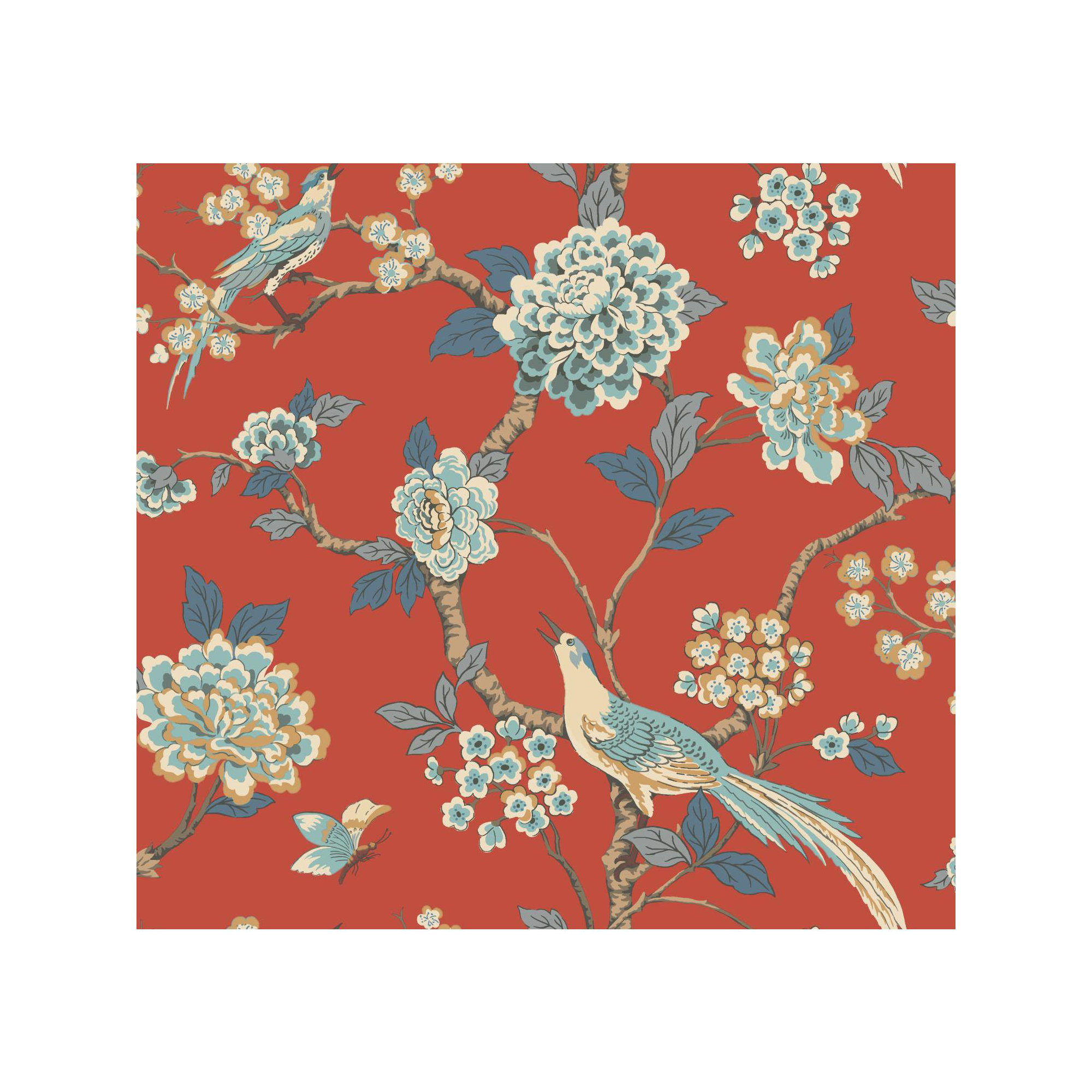Ashford Toiles Wallpaper, Orange