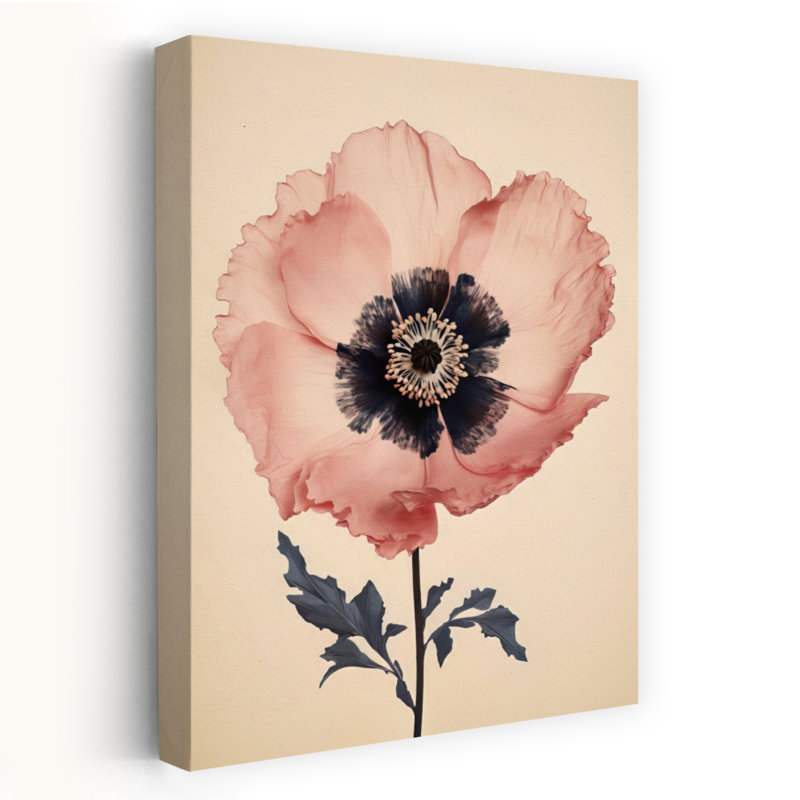 Pink Poppy Bloom by Bilge Paksoylu - Wrapped Canvas Print, 45.72 cm H x 30.48 cm W