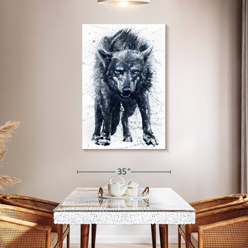 Brampt Angry Wolf, 48" H x 32" W
