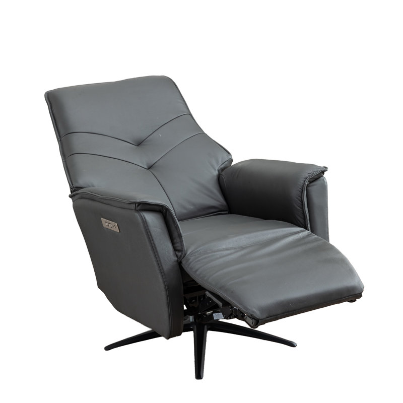 Makinlie 76cm Wide Swivel Standard Recliner, Anthracite