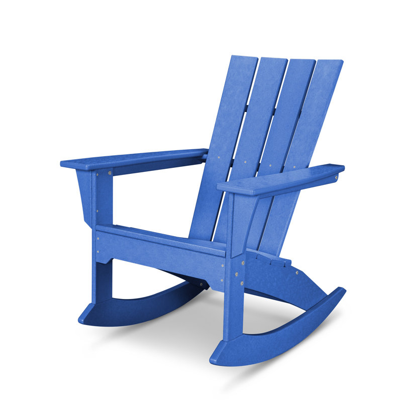 Chaise berçante POLYWOOD Quattro Adirondack, Bleu pacifique