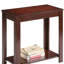 Table d'appoint / table de bout en bois de 24 po de hauteur, design traditionnel, cerisier foncé