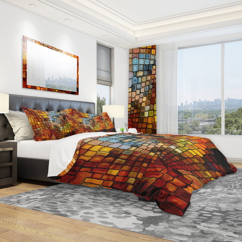 Ensemble de housse de couette moderne et contemporaine, Housse simple + 1 taie décorative