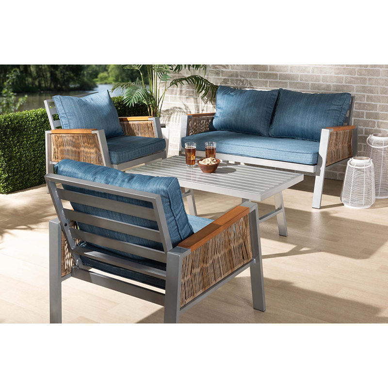 4 - Person Patio Conversation Sets with Cushions