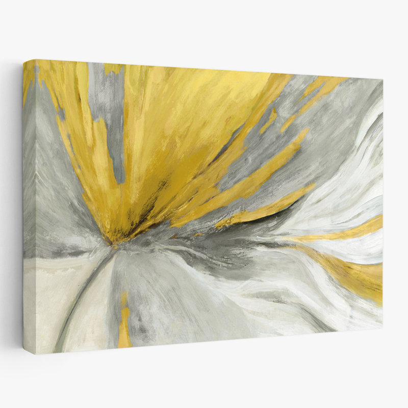 Plants, Flowers, Abstract, Traced Wall Art, 16" H x 24" W
