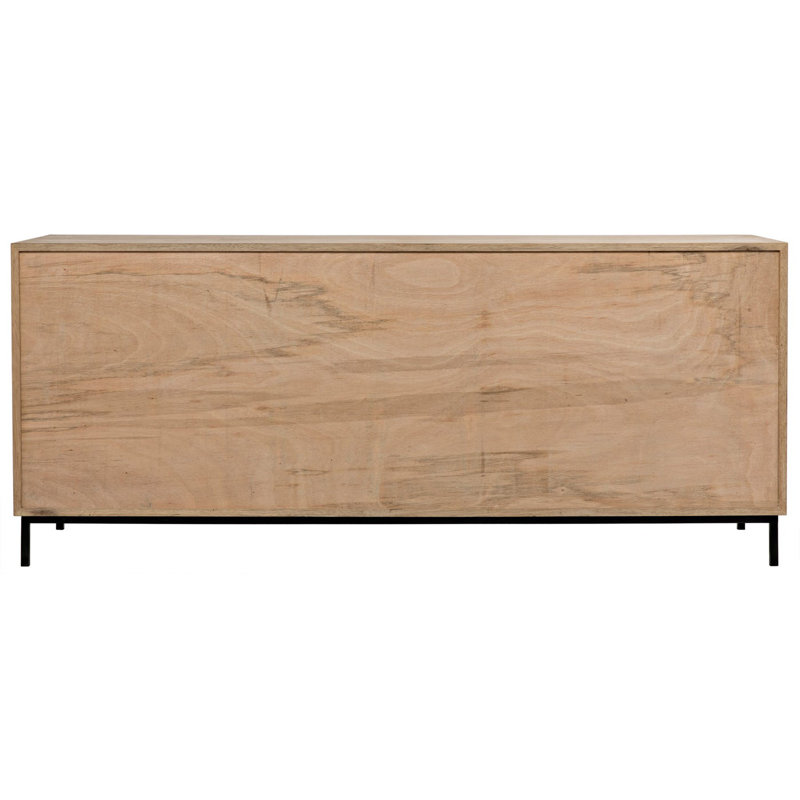 Herringbone 76.5'' W Solid Wood Sideboard