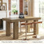 Table pour îlot de cuisine 55 po - Table de préparation de ferme à hauteur de comptoir avec plateau en bois naturel épais