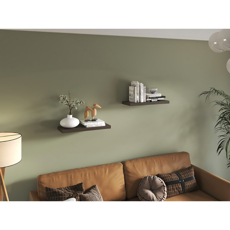 31.5" Wide Floating Shelves Set Of 2, Shelves For Wall Decor For Bedroom, Bathroom Storage Shelves, Book Shelves For Living Room