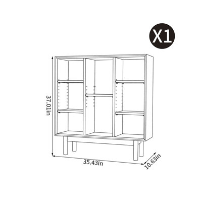petite bibliothèque simple de style japonais