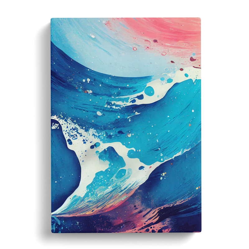 Ocean Paint Splatter Vol.1 - Wrapped Canvas, 50cm H x 35cm W x 3cm D