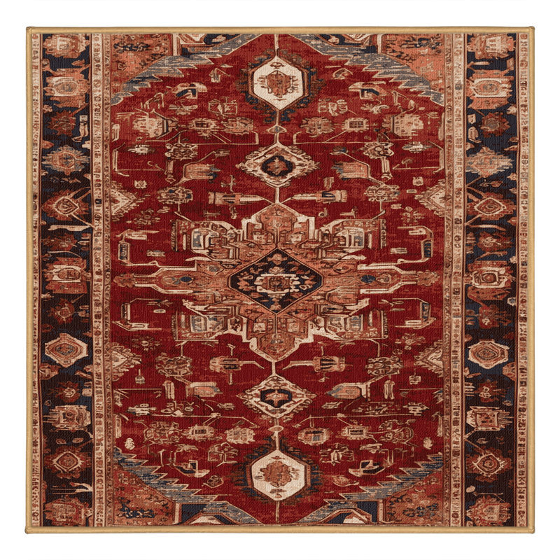 Tapis brun lavable à la machine