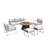 Kimio 7 - Person Patio Conversation Set with Cushions