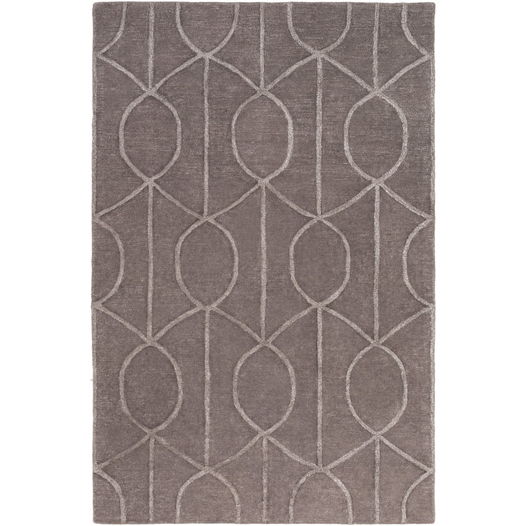 Tapis brun touffeté à la main Annamaria