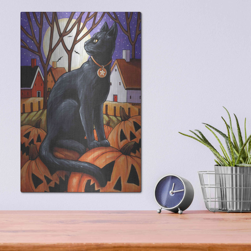 «Moon Cat Pumpkins» par Cathy Horvath, H 16 po x l 12 po