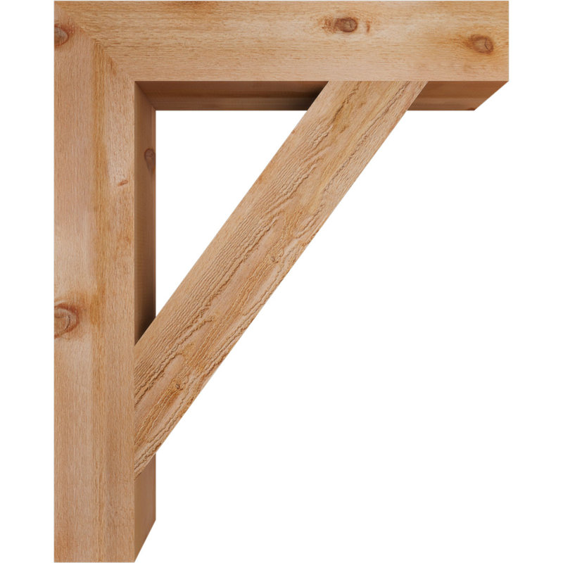 Support de bloc traditionnel, H 42 po x l 6 po x P 34 po, Cèdre rouge de l'Ouest (scié brut)