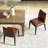 21" Wide Modern No Assembly Top-grain Genuine Leather Upholstered Dining Chair (Set of 2)-982343444-975791173