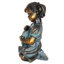 Statue de jardin pour fille et chaton Exhart, aspect bronze, 10,5 po