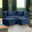 Shontae Zipline Boneless Convertible Compression Sleeper Loveseat, Ottomans & Pillows, Textured Microvelvet-800672013