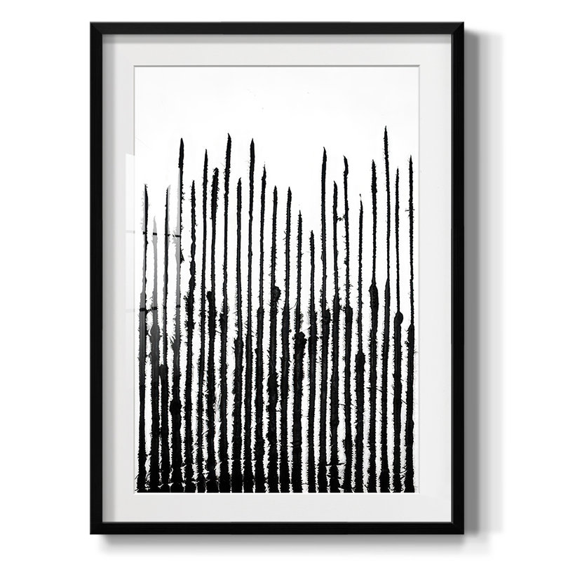 Effervescence linéaire imprimée III - impression encadrée, Noir, H 28,5 po x l 20,5 po