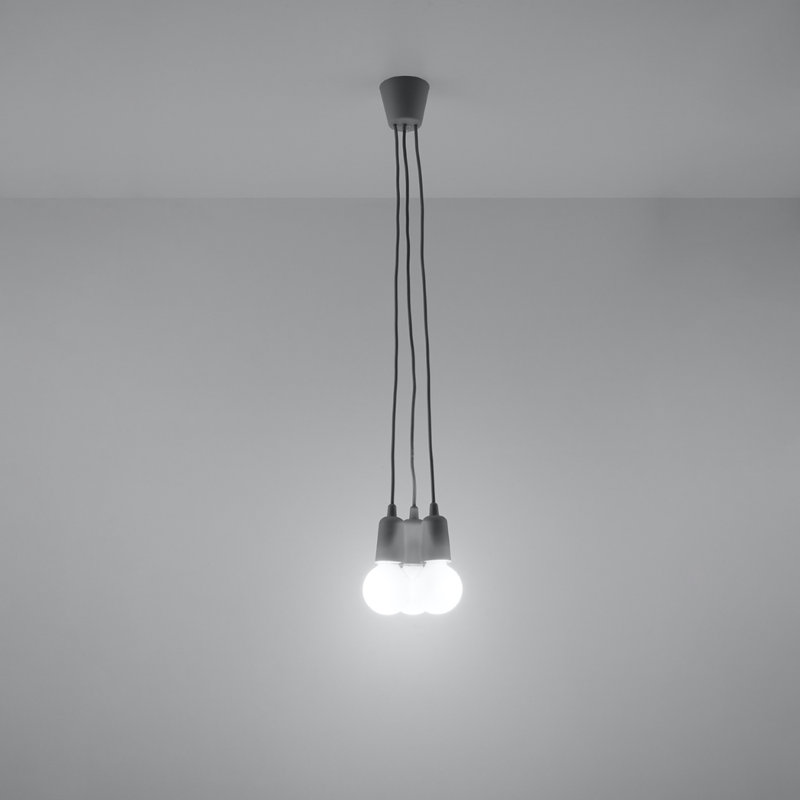 Borofsky - Light White Pendant, Grey, 3 Lights