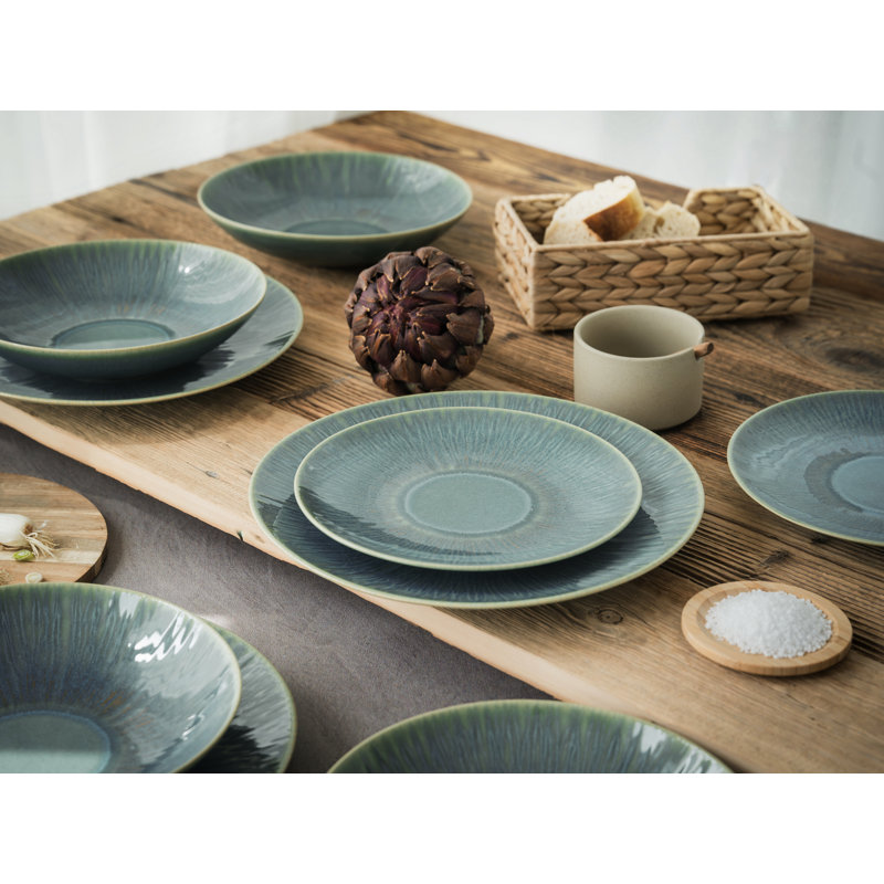 Sea Breeze 18 Piece Dinnerware Set, Service for 6, Green