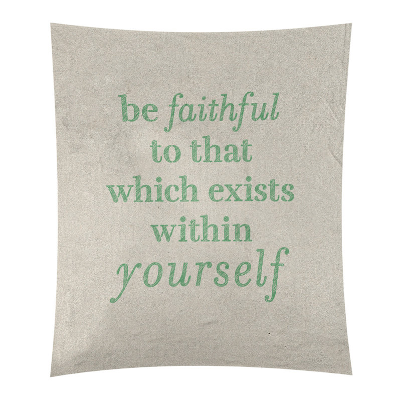 Tapisserie de polyester fidèle à votre quote, H 80 po x l 68 po, Blanc / vert