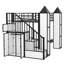 Lit superposé simple en métal avec garde-robe et rangement multiple en métal-2127491292