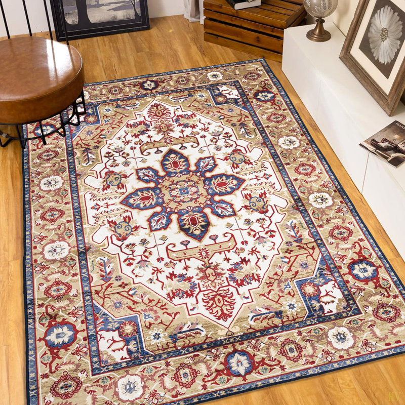 Tapis lavable antidérapant 6 x 9 po Vintage Bohemia