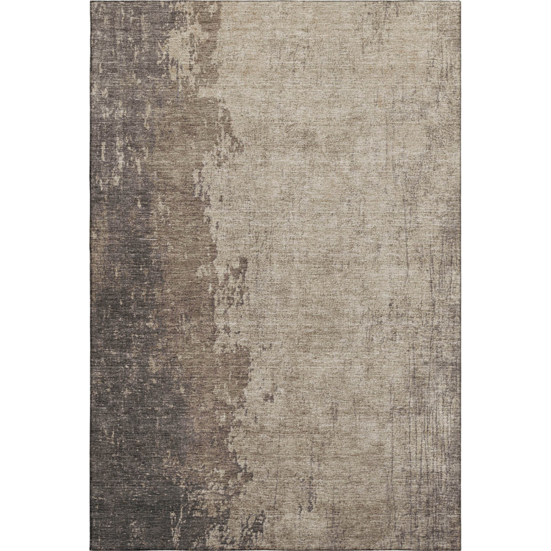 Tapis abstrait Premium Woodall AMF1912 lavable à la machine, Rectangle 10 pi x 14 pi