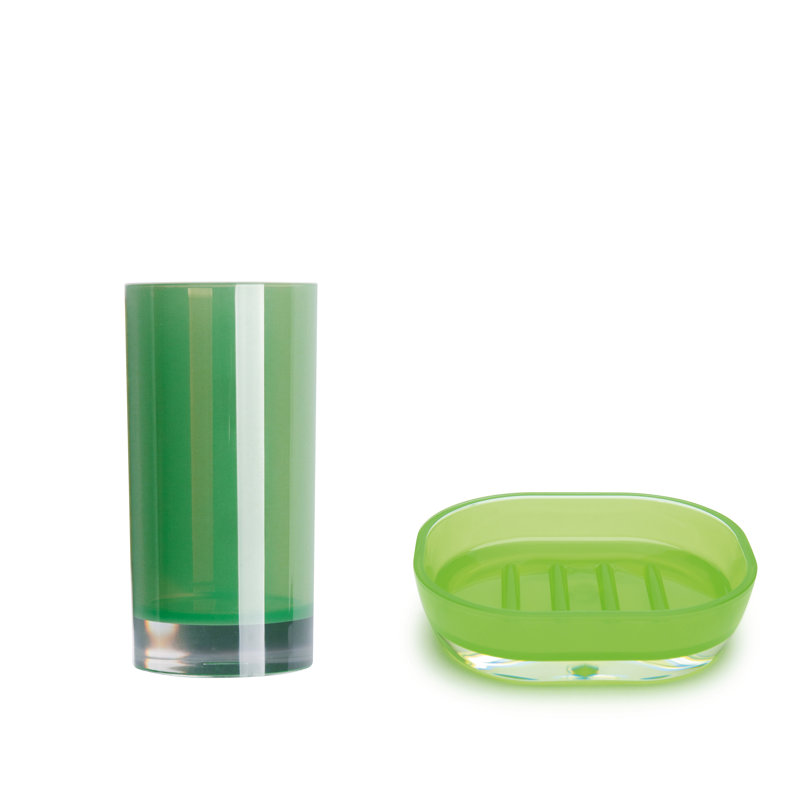 Spa Bathroom Accessory Set, Green