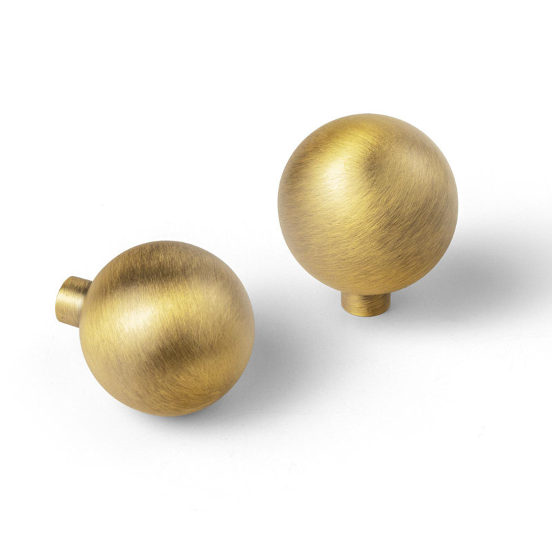 Bouton rond, 1.1", Laiton fini bronze, 2
