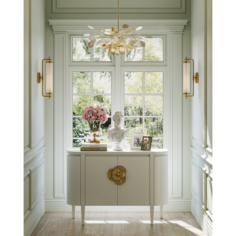 Lunaria 4 - Light Chandelier, Contemporary Silver Leaf