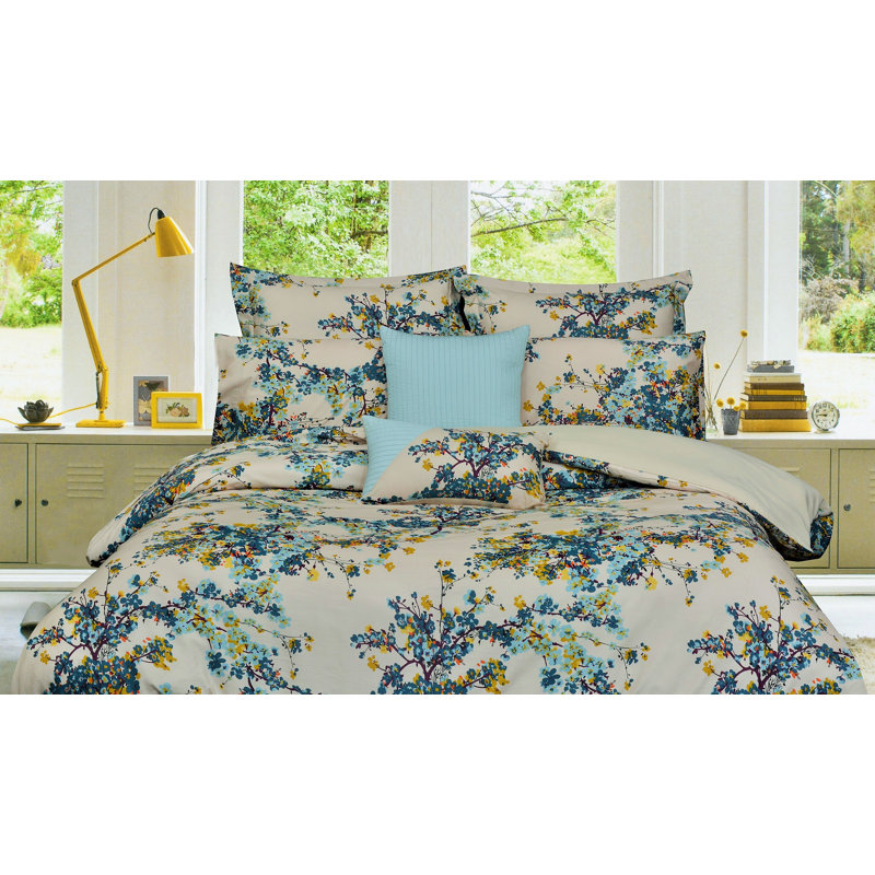 Casablanca Garden Sateen Floral Duvet Cover, Queen
