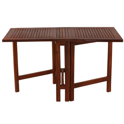 Kinner Rectangular Teak Outdoor Folding Dining Table
