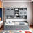 All-in-one Wooden Daybed With 2 Drawers, Cabinets And Shelves-658841840-658841841