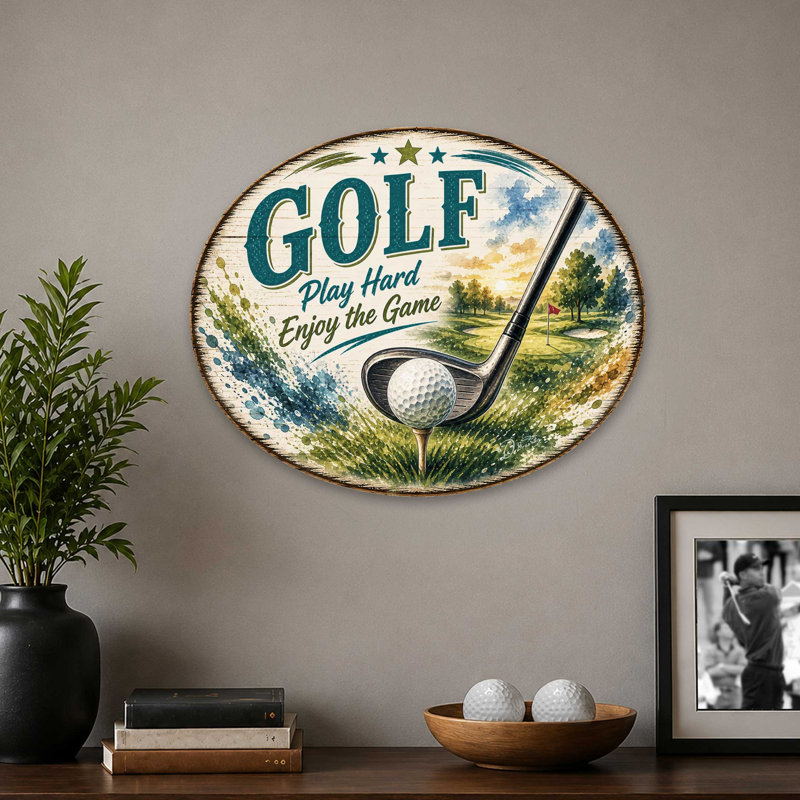 Golf Jouez fort Profitez du jeu Décoration murale par G. Debrekht